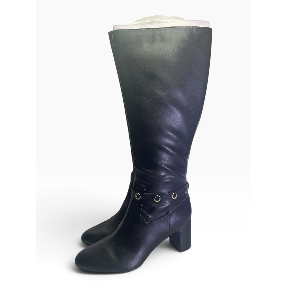 LifeStride Tansy Womens Heeled Knee High Boots Size 10 W Grommet NIB
